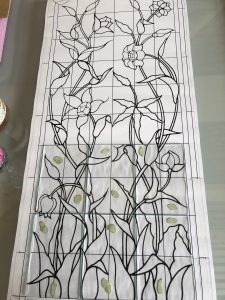 Vitrail art floral