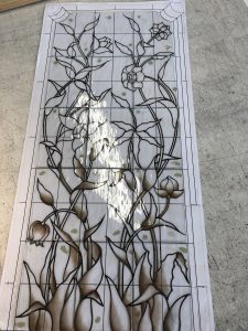 Vitrail art floral