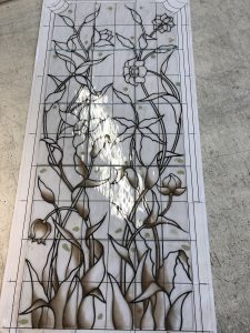 Vitrail art floral