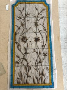 Vitrail art floral