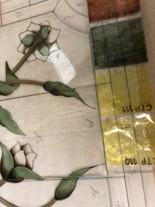 Vitrail art floral