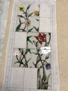 Vitrail art floral