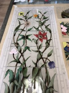 Vitrail art floral
